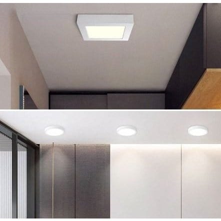 TDC Lights Lamps & Lightings LED Square Surface Mounted Panel Light 6000K Cool White (6W, 12W, 18W & 24W) - 2506-Series