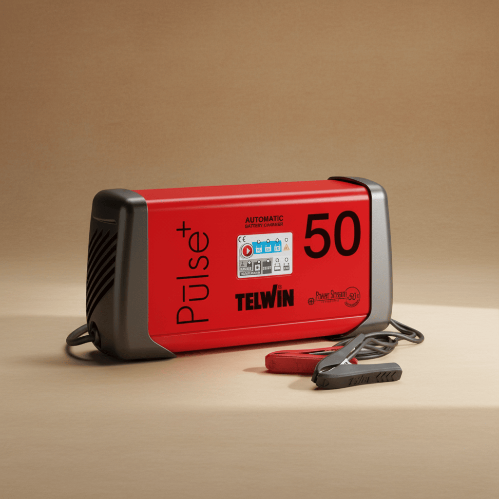 Telwin Booster Cable & Battery Charger Telwin Pulse 50 Automatic Electronic Battery Charger, Maintainer & Start Aid 6V/12V/24V - TEL-807588