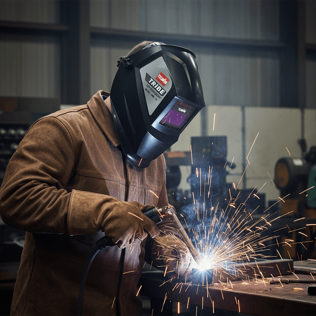 Telwin Safety Helmets Telwin Tribe Automatic Welding Helmet with Solar-Powered Auto-Darkening Lens for MIG-MAG, MMA & TIG Welding - TEL-802658