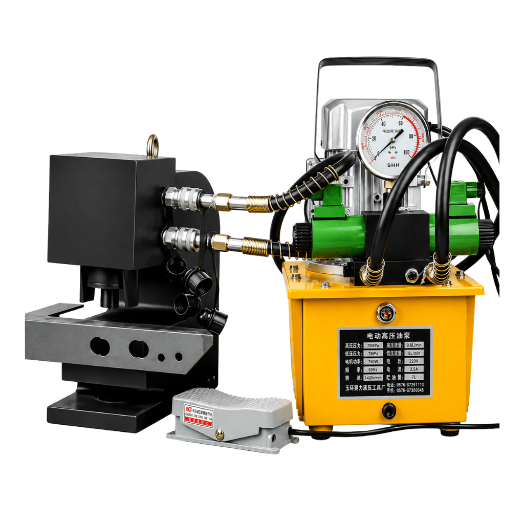 Tera Construction Equipment Tera Heavy-Duty Industrial Hydraulic Punch Machine 500KN with 1.5KW Hydraulic Electric Pump - P03-0521-6311