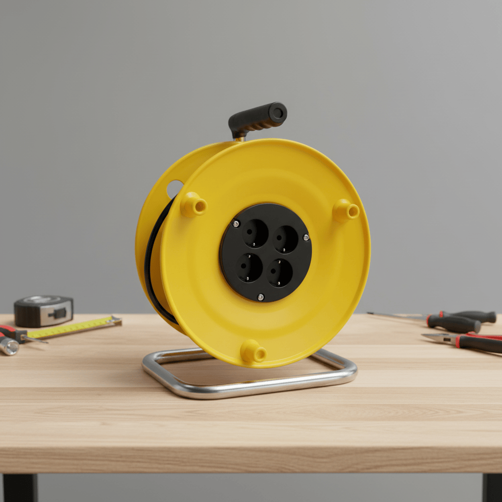 Tera Building Materials Tera Professional 2-Pin Extension Cable Reel with 4 Sockets | 25m & 50m