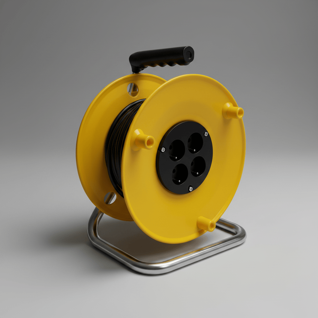 Tera Building Materials Tera Professional 2-Pin Extension Cable Reel with 4 Sockets | 25m & 50m