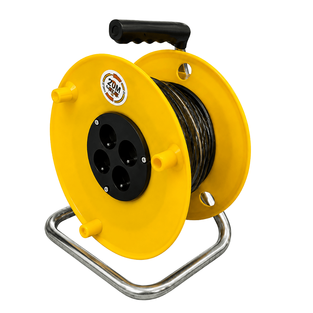 Tera Building Materials Tera Professional 2-Pin Extension Cable Reel with 4 Sockets | 25m & 50m