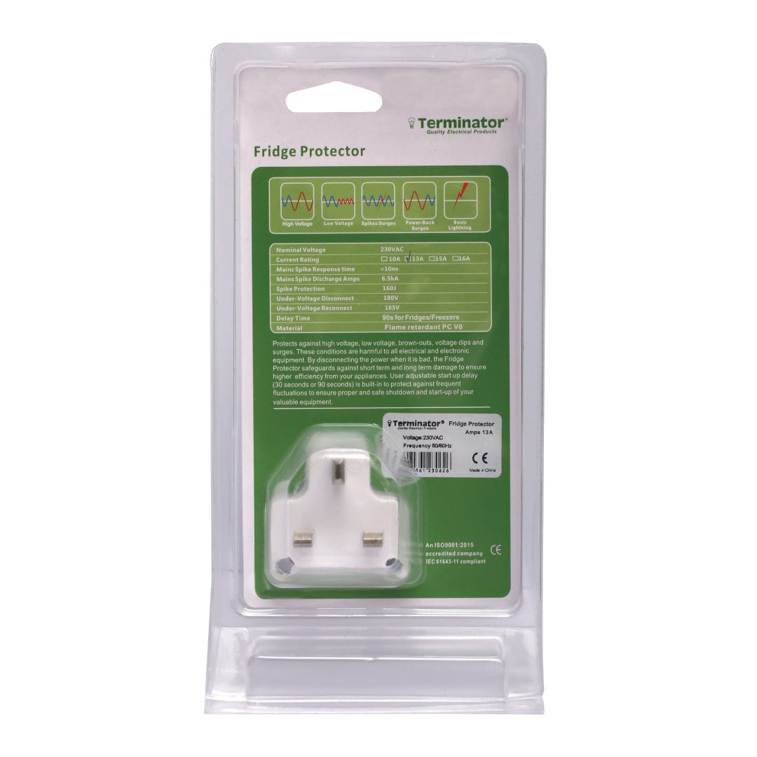 Terminator Power Management & Protection Terminator Fridge Protector Universal Socket & Plug 13A - TFP-13AU