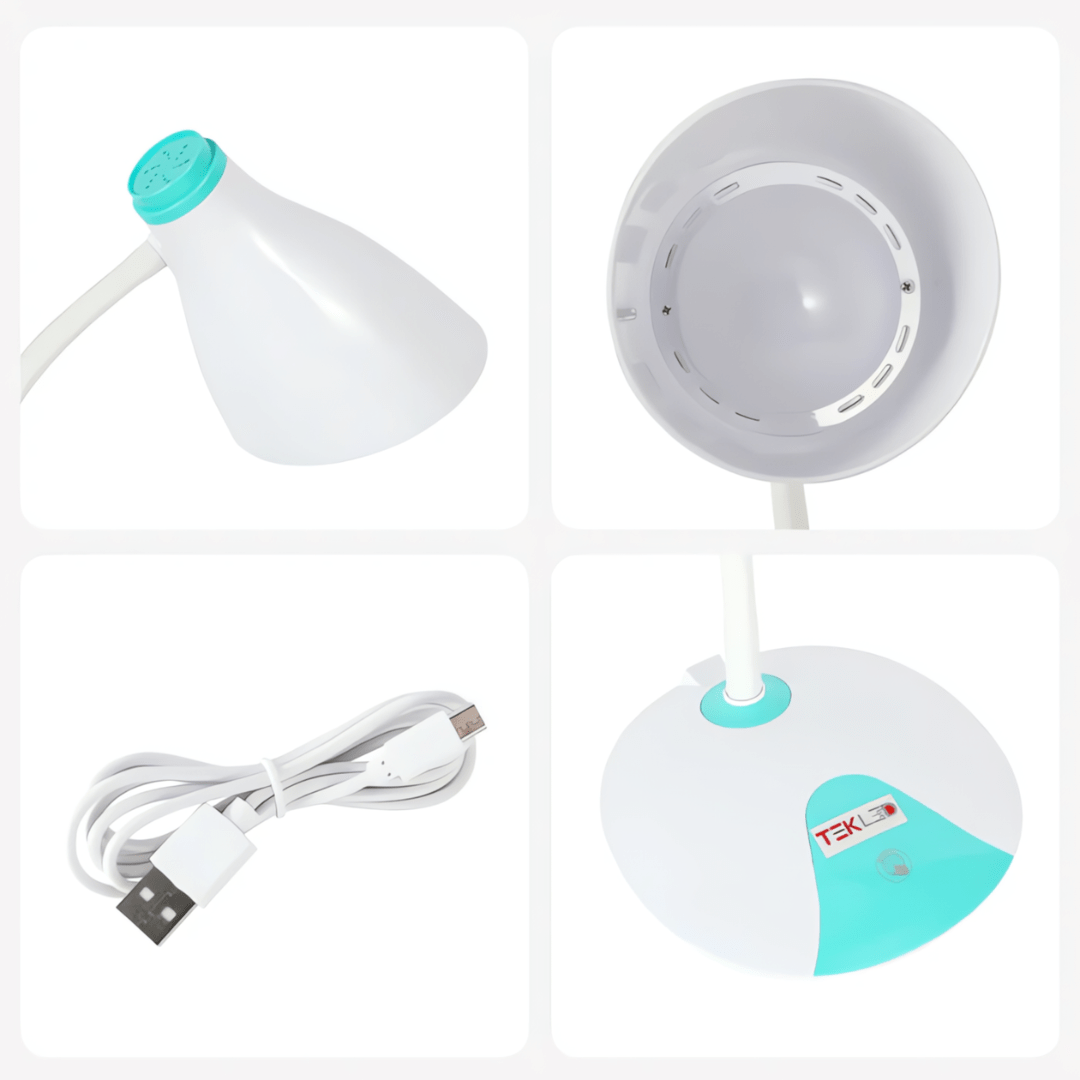 TKLD Table & Floor Lamps Adjustable Gooseneck LED Desk Lamp with Dual Colour Design