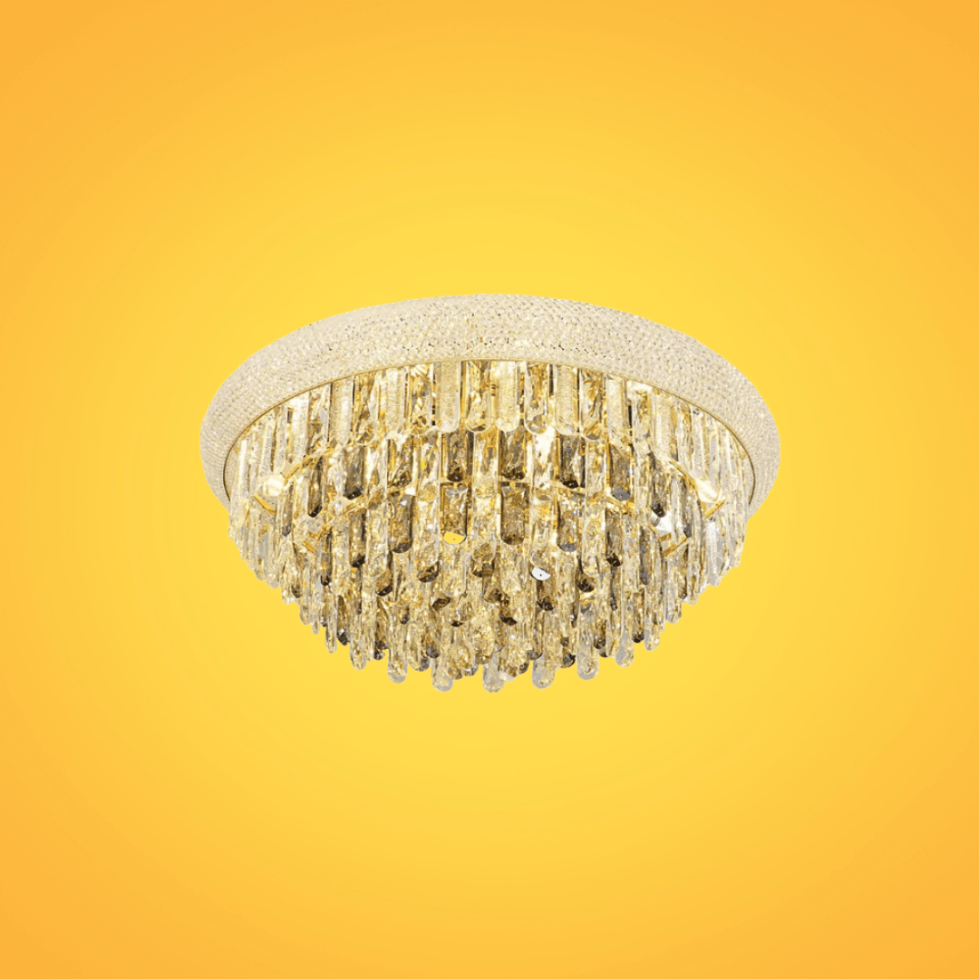 TKLD Pendant & Chandeliers Alexandra Flush Crystal Chandelier Ceiling Light - 40W