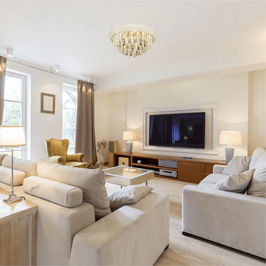 TKLD Pendant & Chandeliers Alexandra Flush Crystal Chandelier Ceiling Light - 40W