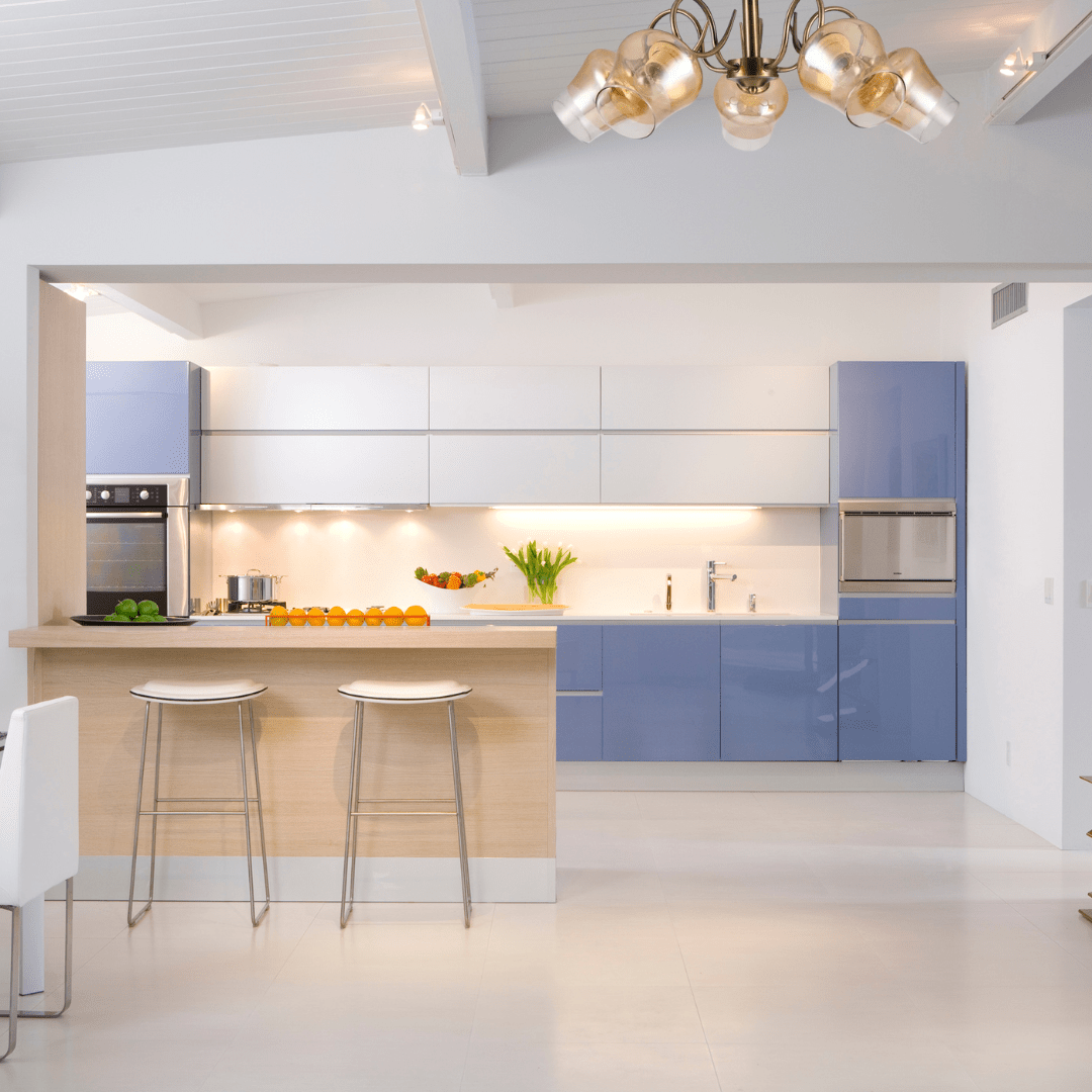 TKLD Ceiling Lights Amber Bell 5 Lamp Glass Antique Brass Metal Semi Flush Ceiling Light - 40W