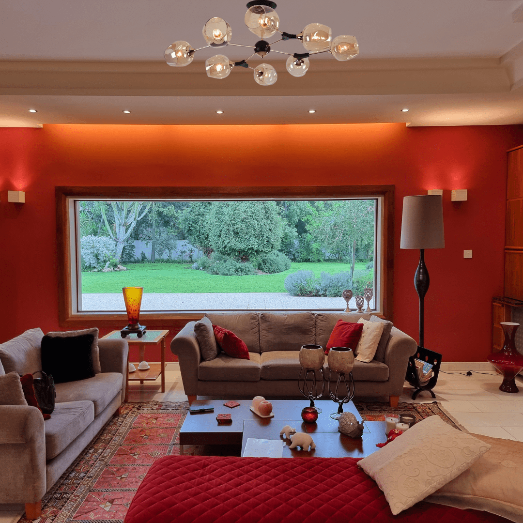 TKLD Pendant & Chandeliers Amber Bell 8 Lamp Glass Sputnik Gold Semi Flush Ceiling Light - 40W