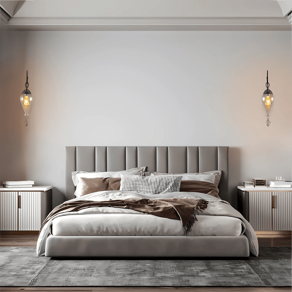 TKLD Wall & Sconce Lights Amber Glass Antique Bronze Metal Body Moroccan Style Wall Light - 40W