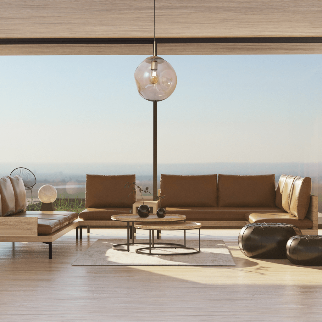 TKLD Pendant & Chandeliers Amber Glass Crater E27 Pendant Ceiling Light