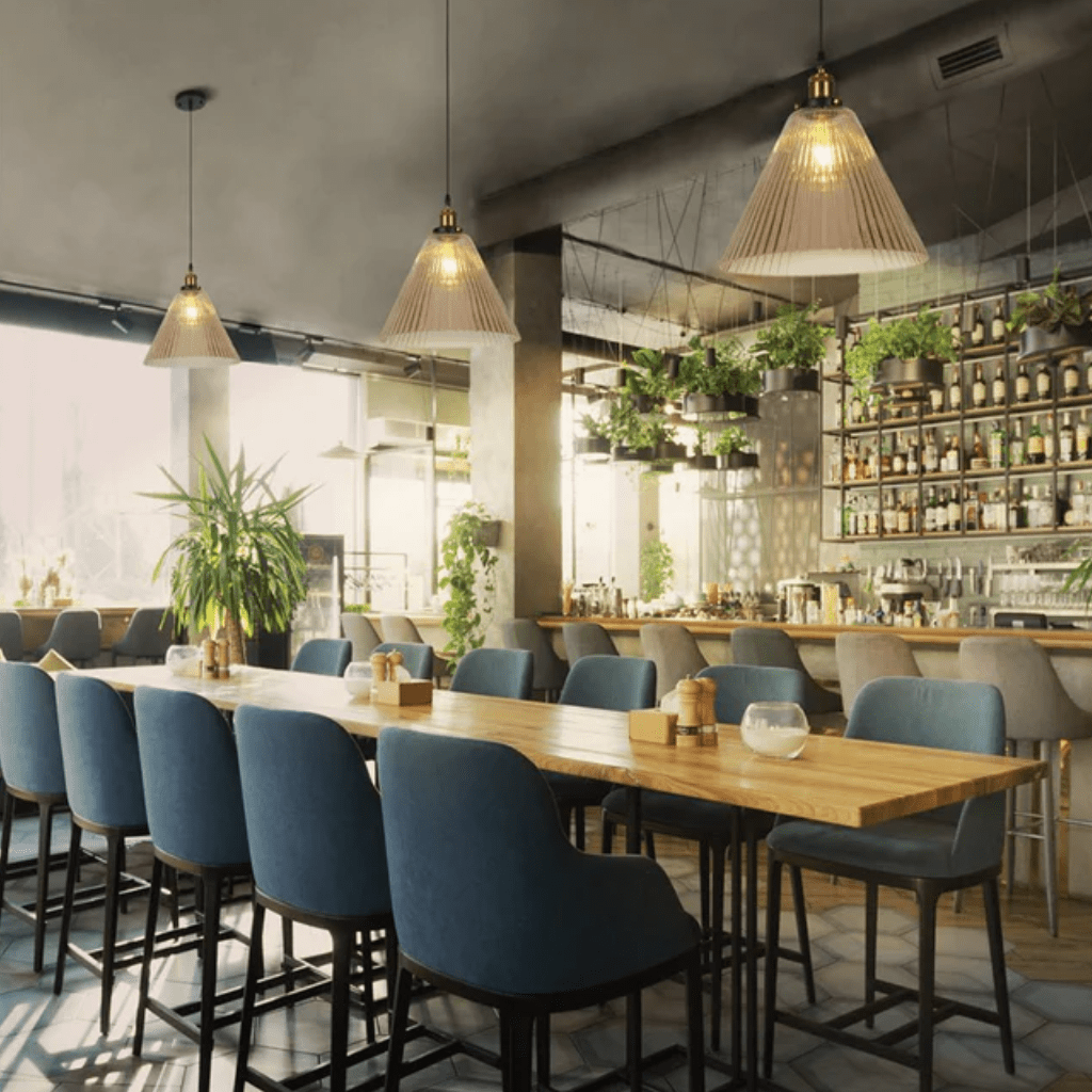 TKLD Pendant & Chandeliers Amber Glass Funnel Striped E27 Pendant Ceiling Light