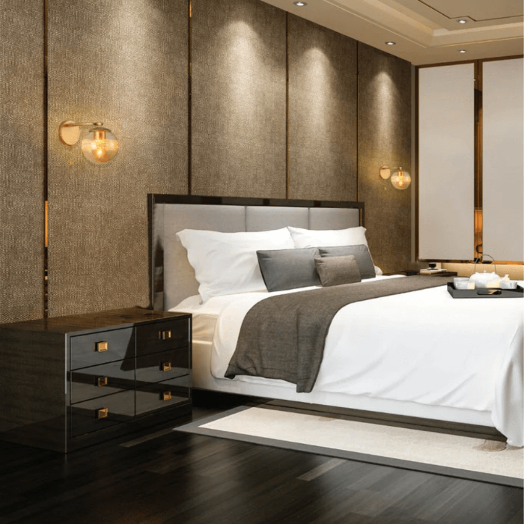 TKLD Wall & Sconce Lights Amber Globe Glass Gold Ellipse Metal Body Modern E27 Wall Light with Pull Down Switch