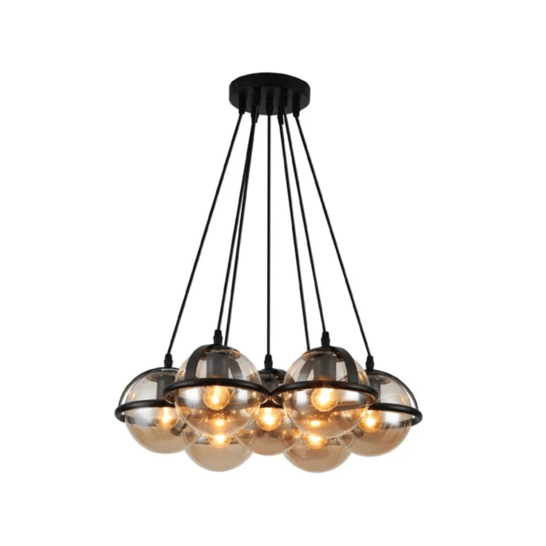 TKLD Pendant & Chandeliers Amber Globe Glasses Daisy Modern Ceiling Light 7xE27 Fittings - 40W