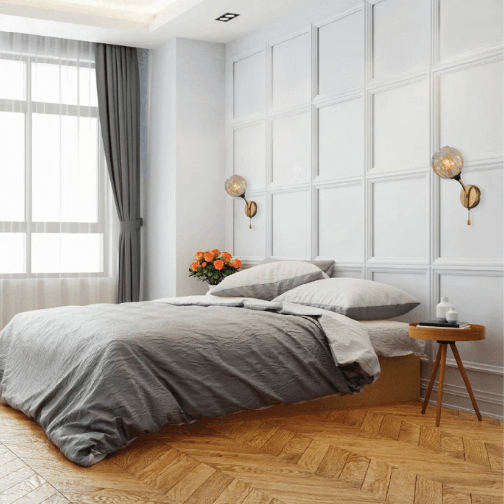 TKLD Wall & Sconce Lights Amber Reeded Globe Glass Gold Metal Vintage Retro E27 Wall Light with Pull Down Switch