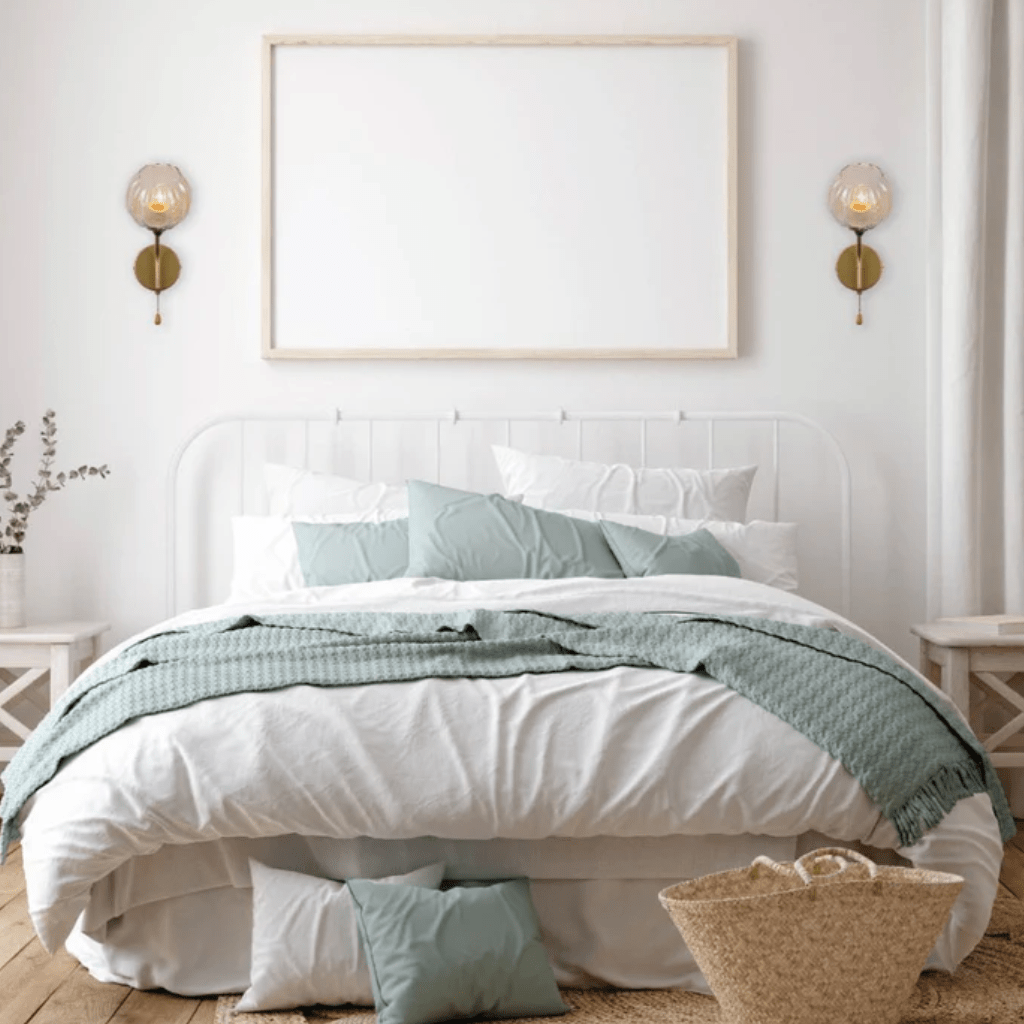 TKLD Wall & Sconce Lights Amber Reeded Globe Glass Gold Metal Vintage Retro E27 Wall Light with Pull Down Switch