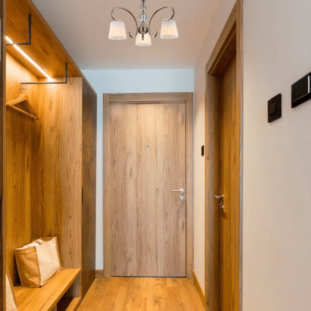 TKLD Wall & Sconce Lights Antique Brass Metal Body Rice White Fabric Shaded Ceiling Chandelier Light E27 - 3 Lamps