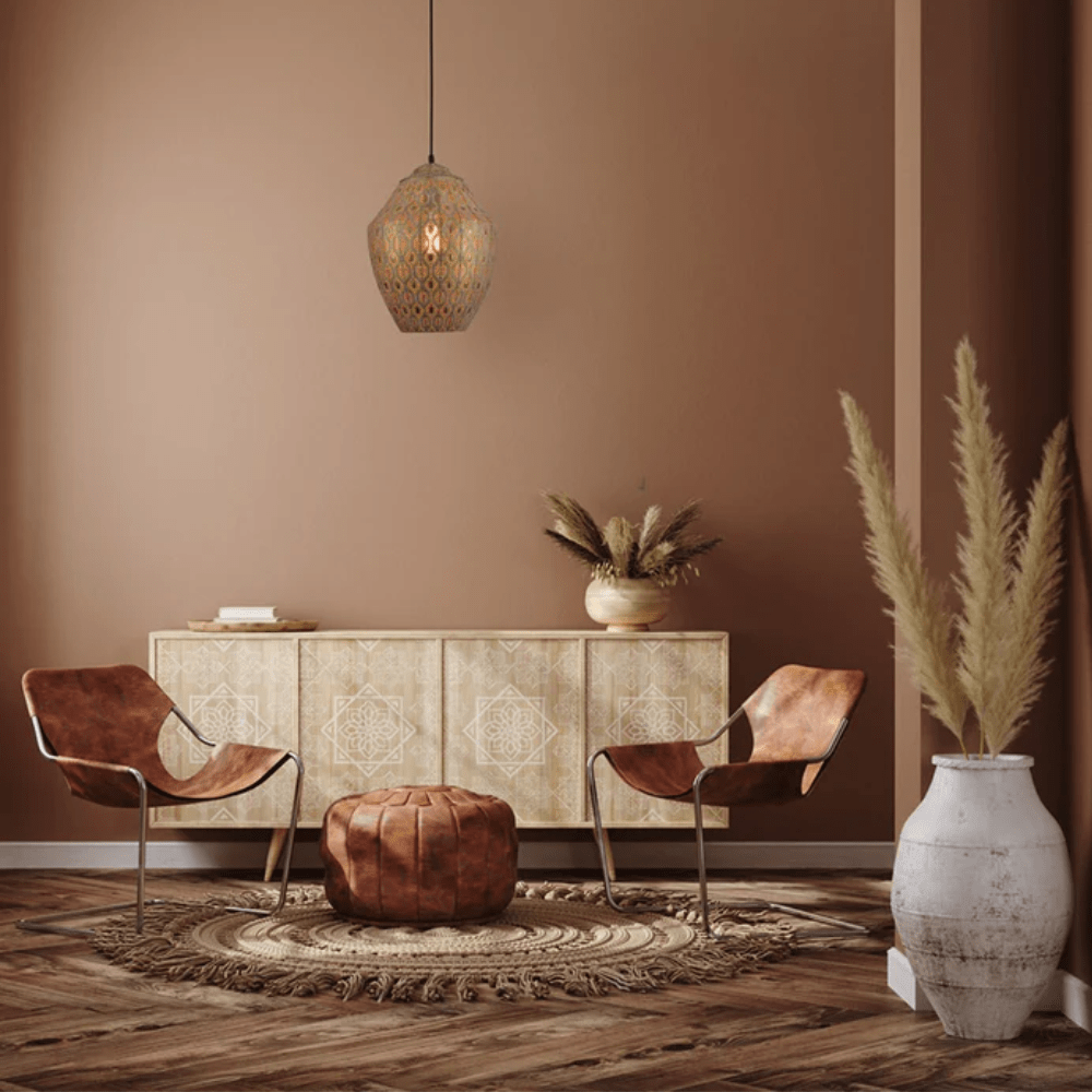 TKLD Pendant & Chandeliers Antique Brass Step Moroccan Style E27 Pendant Ceiling Light