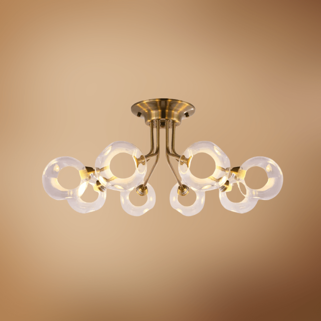 TKLD Pendant & Chandeliers Antique Brilliance Dimpled 8 Globe Light - 20W