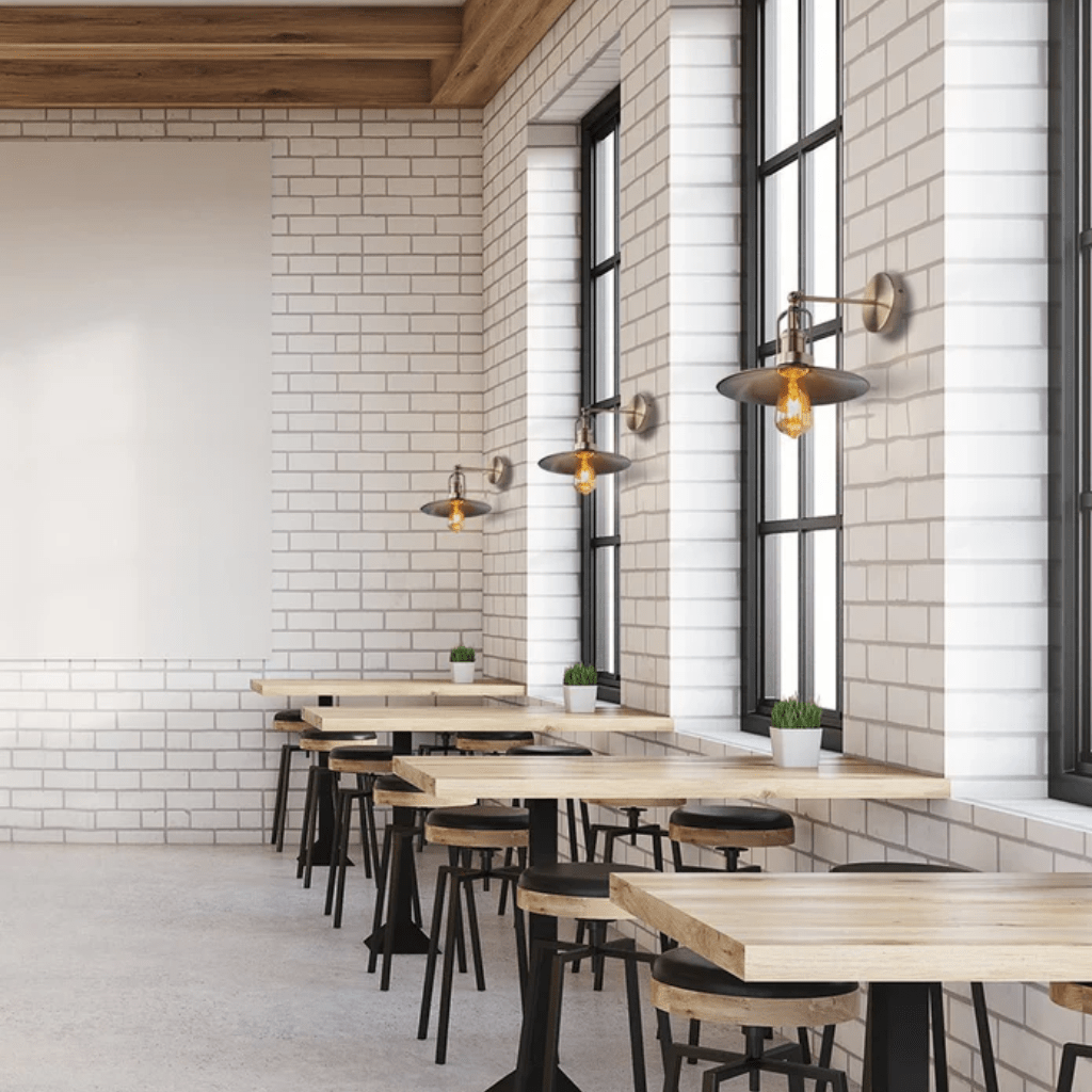 TKLD Wall & Sconce Lights Antique Bronze Flat Metal Hinged Industrial Retro Wall Light E27 Fitting