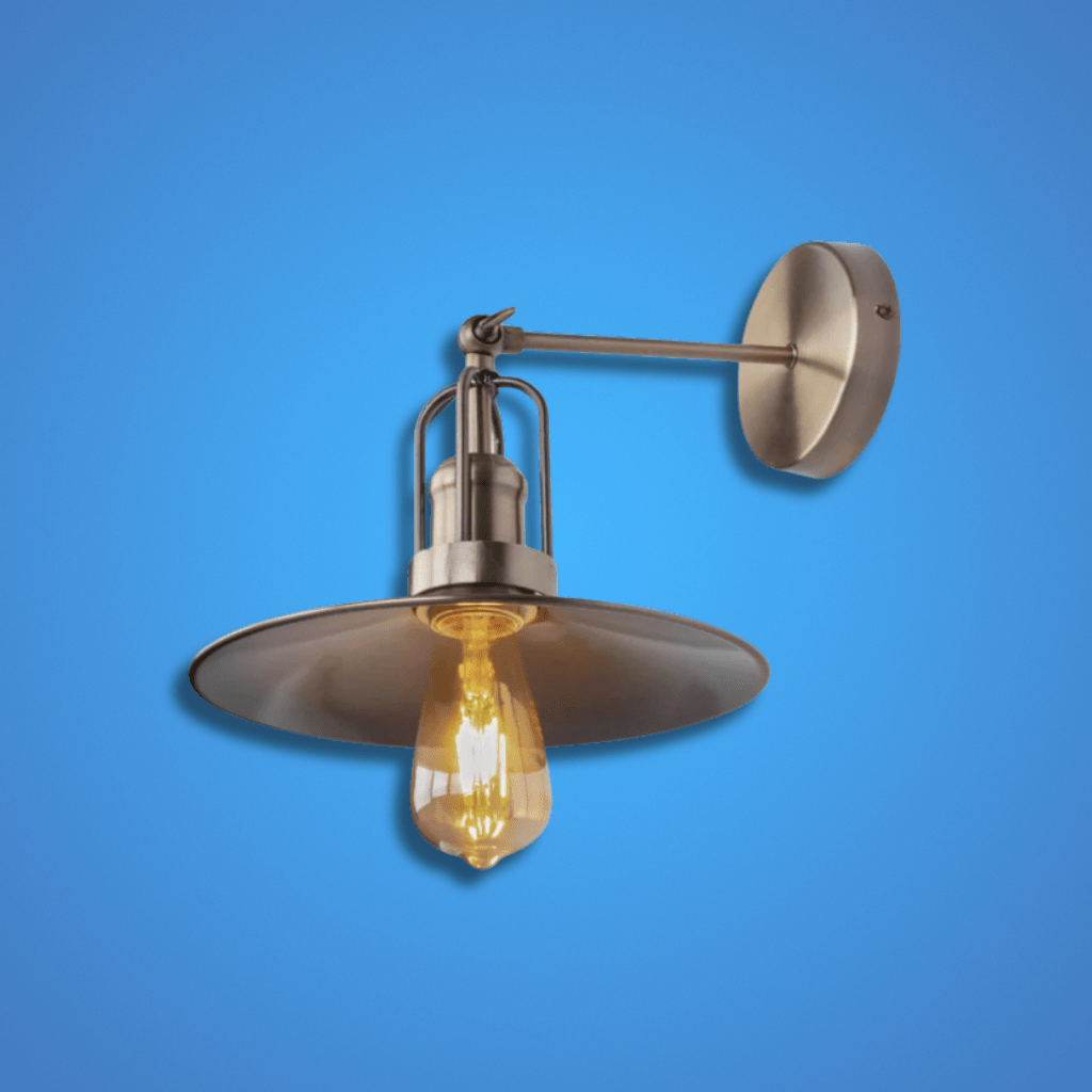 TKLD Wall & Sconce Lights Antique Bronze Flat Metal Hinged Industrial Retro Wall Light E27 Fitting