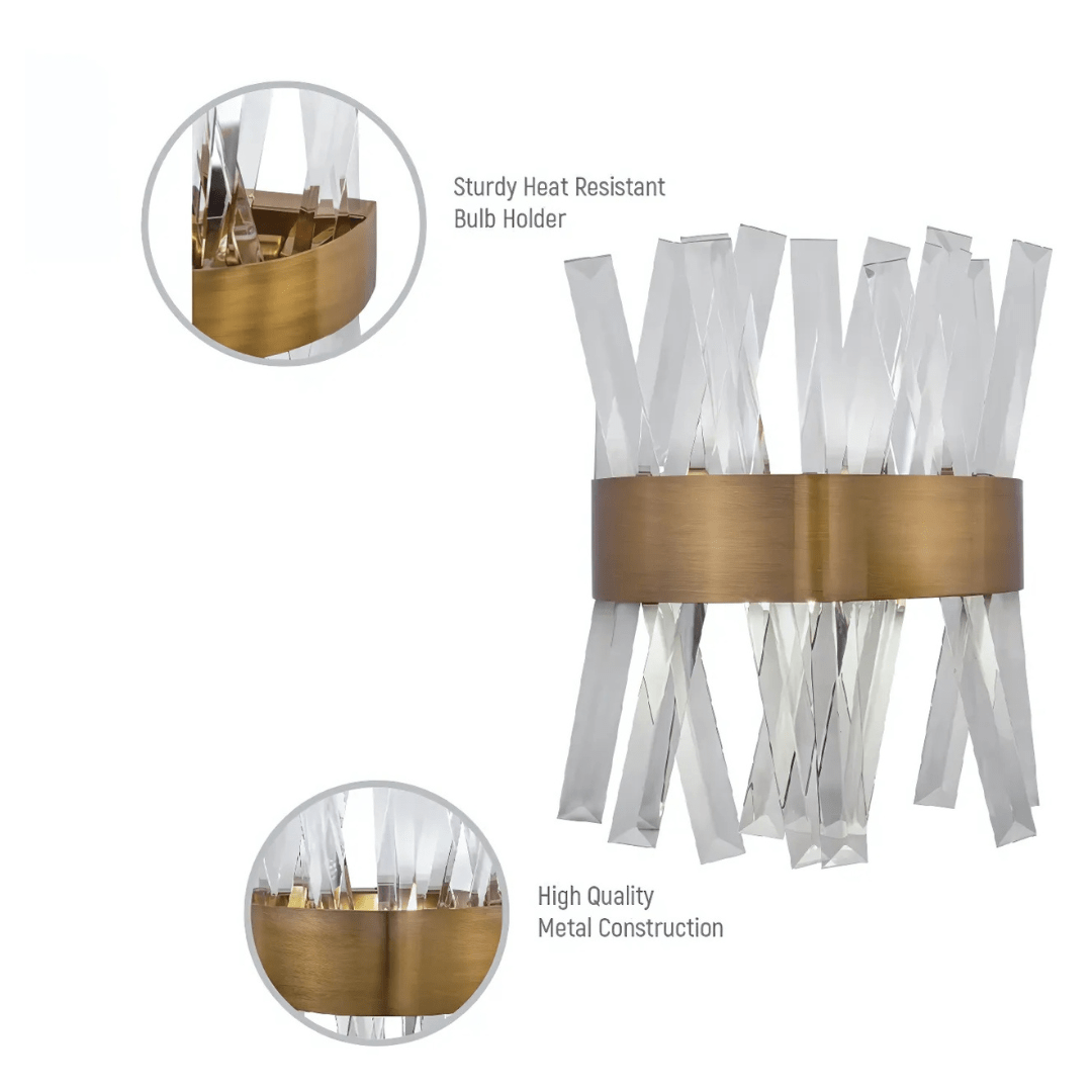 TKLD Wall & Sconce Lights Antique Bronze Metal Coffin Crystal Wall Light - G9