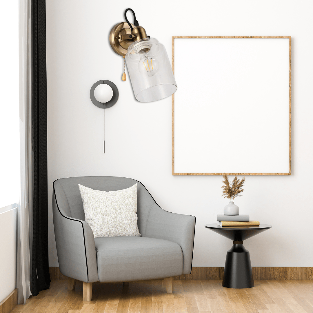 TKLD Pendant & Chandeliers Antique Clear Glass Max 60W Wall Lamp - E27