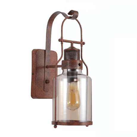 TKLD Wall & Sconce Lights Antique Industrial Rustic Wall Lantern Weathered Metal Frame