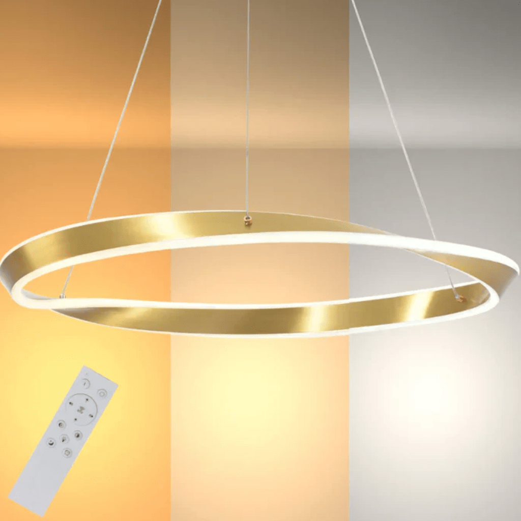 TKLD Pendant & Chandeliers Artistic Arc LED Pendant Full Bent Ring Ceiling Light - D450/D650