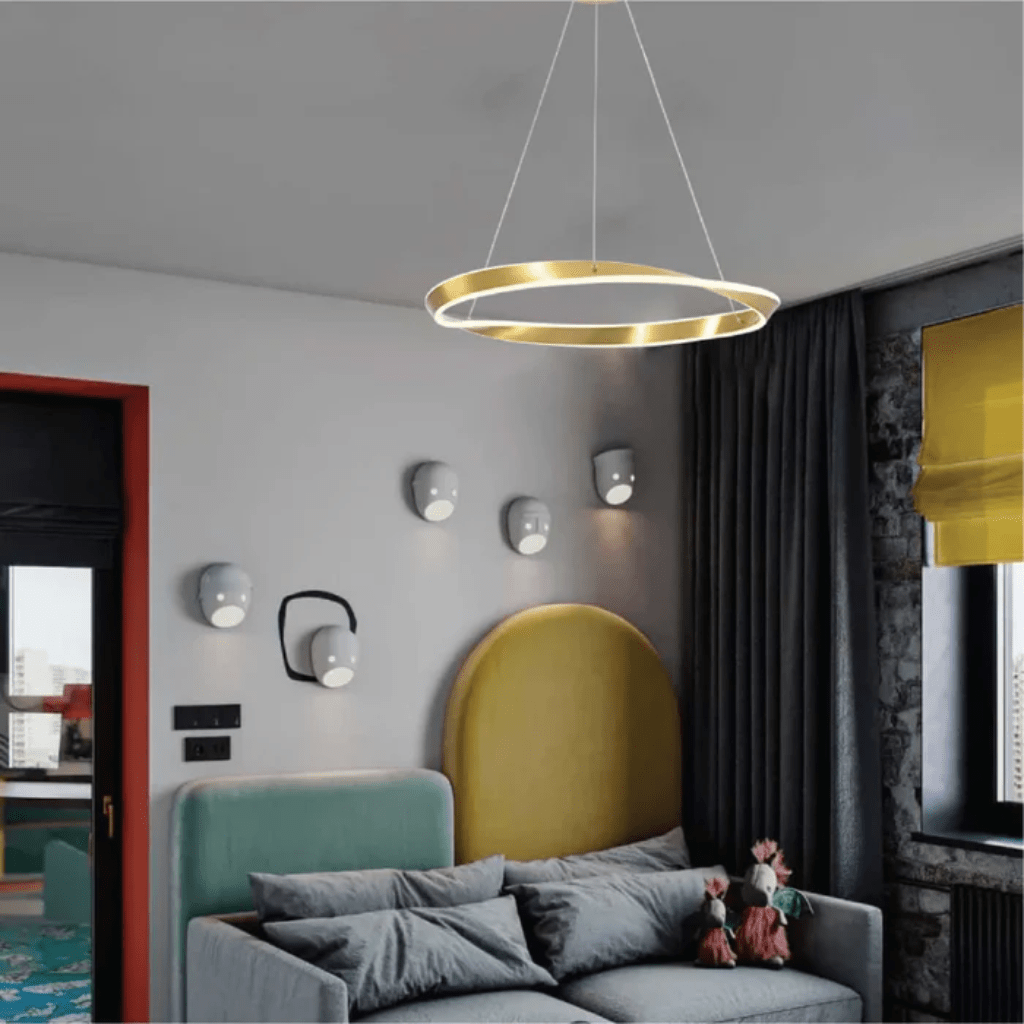 TKLD Pendant & Chandeliers Artistic Arc LED Pendant Full Bent Ring Ceiling Light - D450/D650