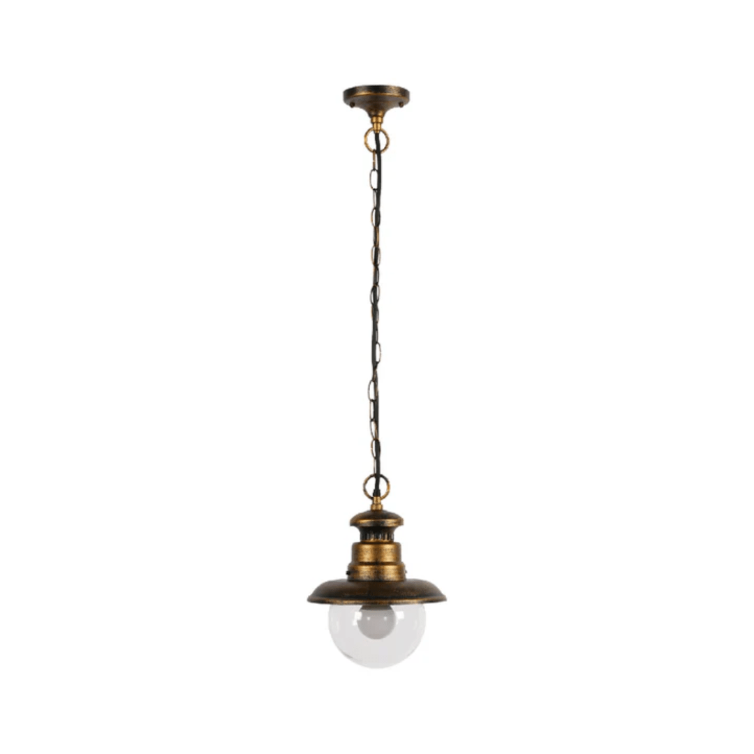TKLD Pendant & Chandeliers Artu Black With Golden E27 Outdoor Pendant Lamp
