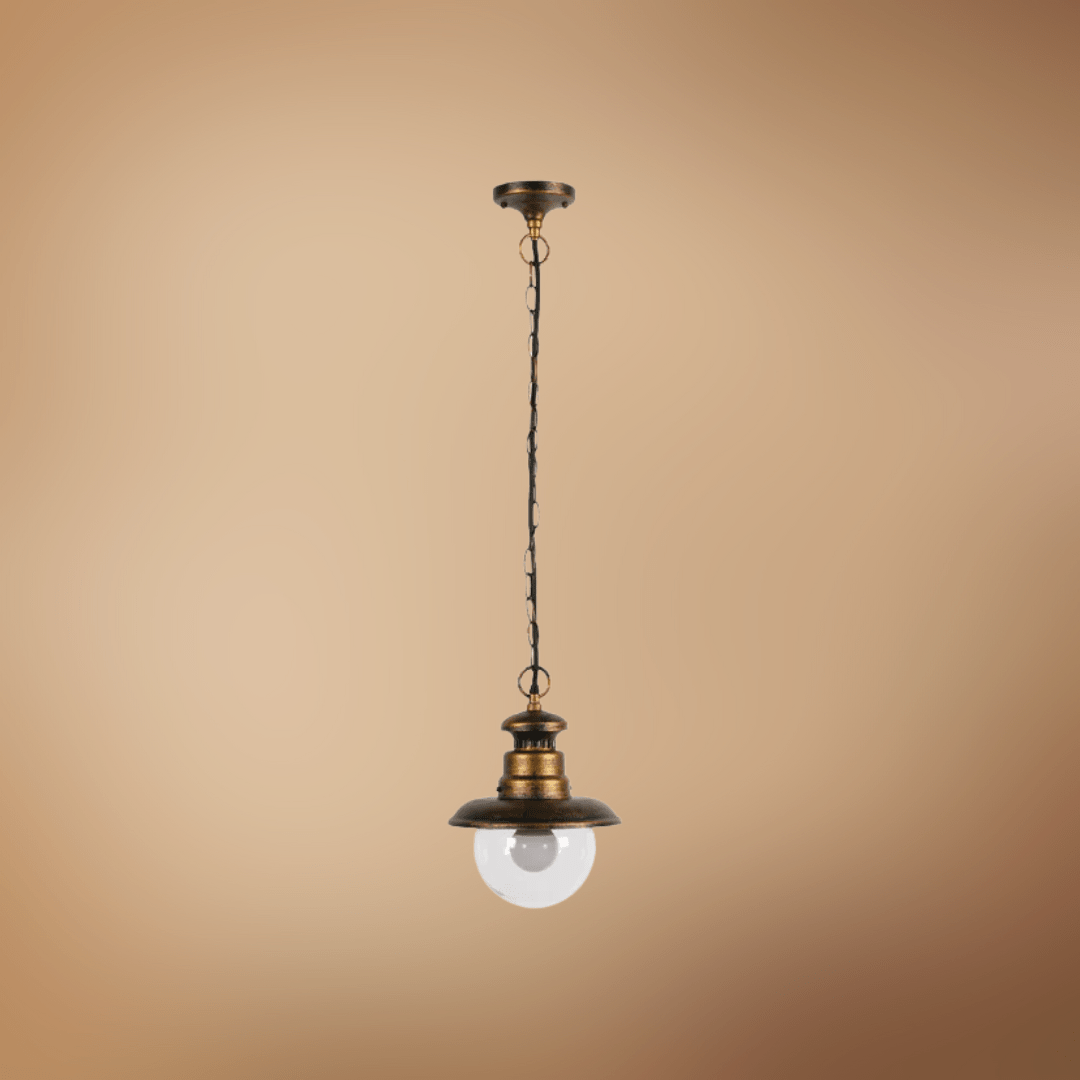 TKLD Pendant & Chandeliers Artu Black With Golden E27 Outdoor Pendant Lamp