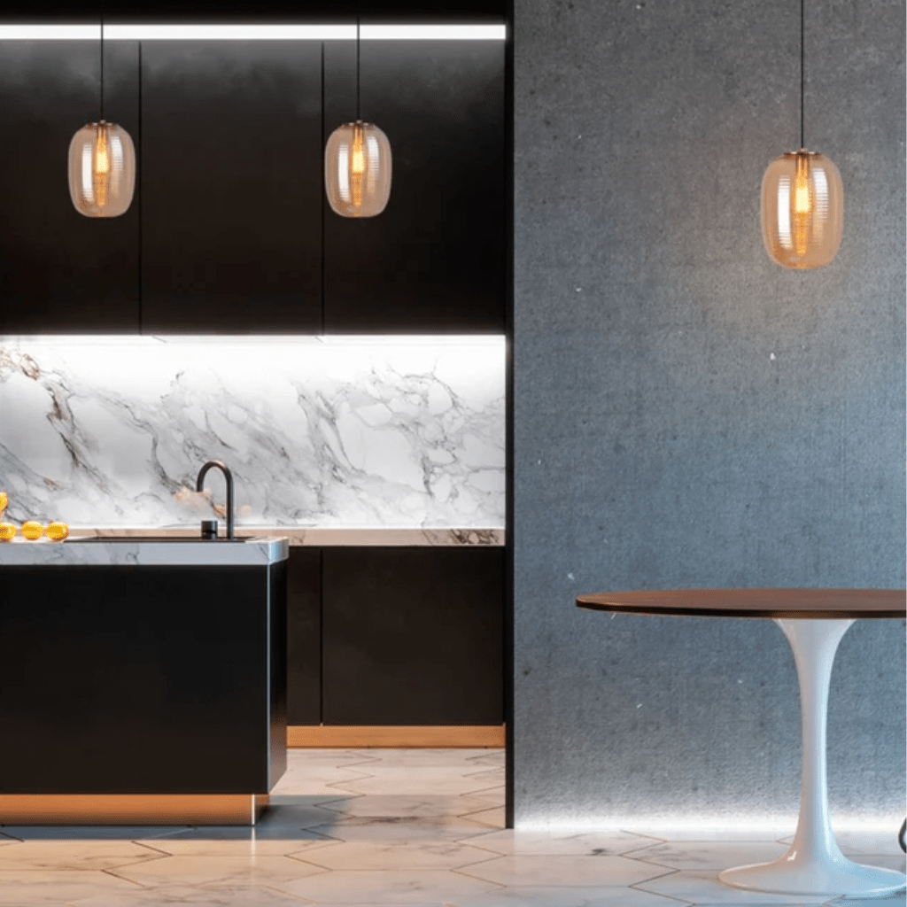 TKLD Pendant & Chandeliers Bee Hive Amber Glass E27 Pendant Ceiling Light