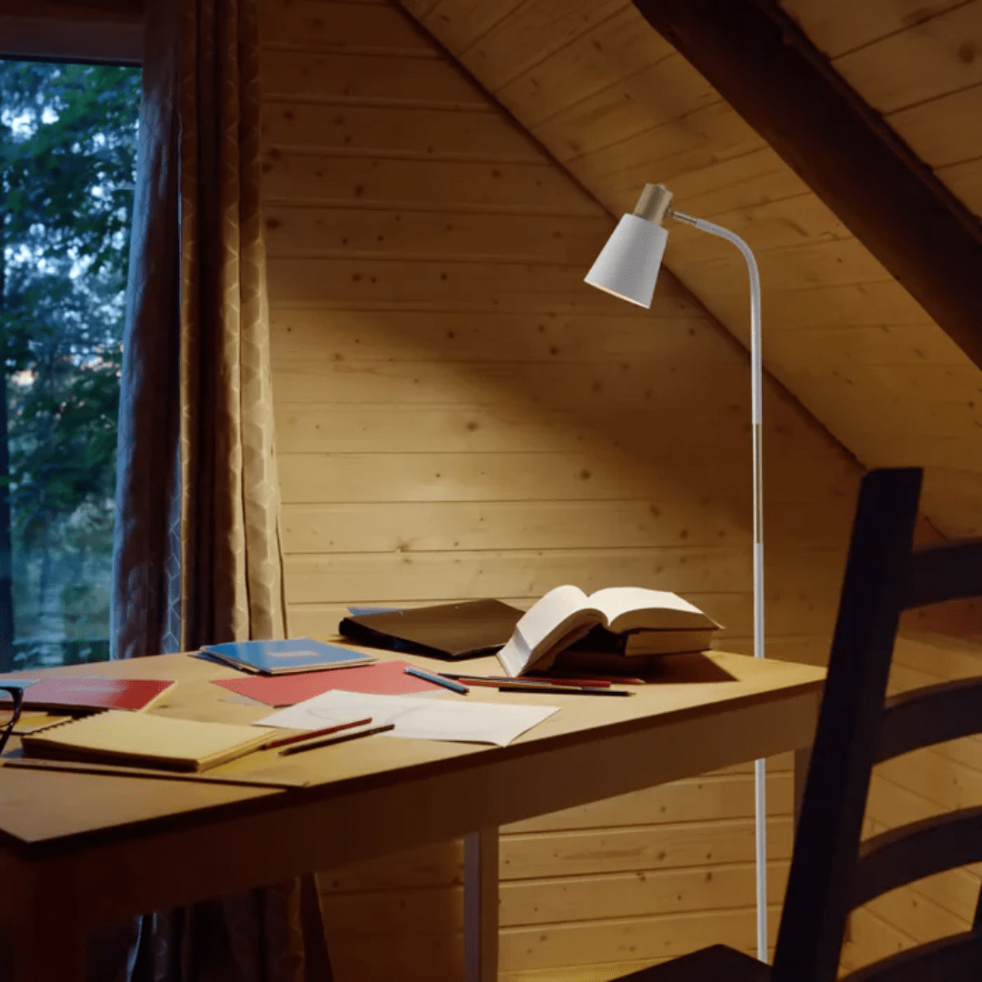 TKLD Table & Floor Lamps Bend Design Floor Lamp With Gold Accents - 40W