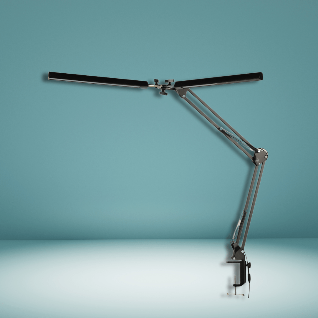 TKLD Table & Floor Lamps Black 2 Lamps LED Long Arm Dimming Desk Light - 2 x 10W