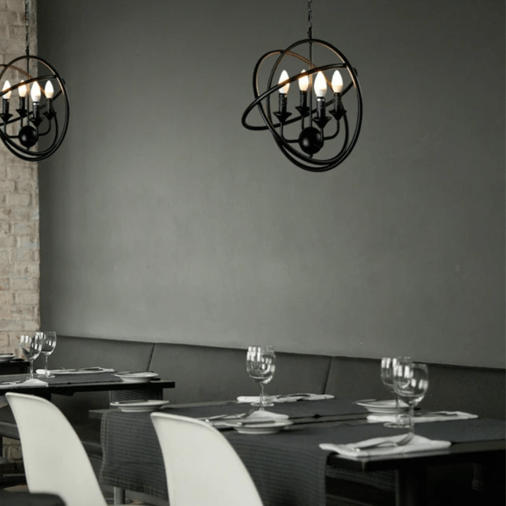 TKLD Pendant & Chandeliers Black 3 Circle E14 Pendant Ceiling Light