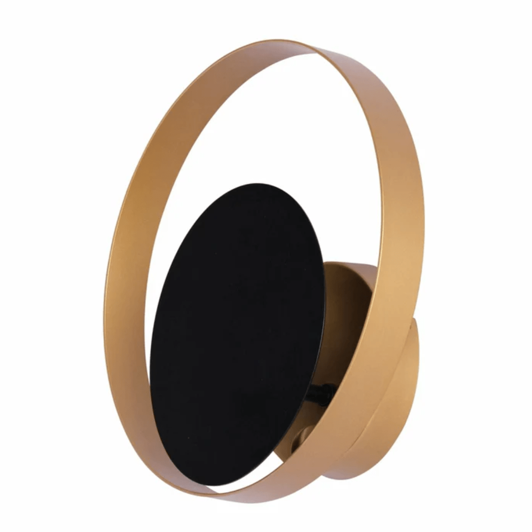 TKLD Pendant & Chandeliers Black And Gold Metal G9 Fitting Flat Wall Light