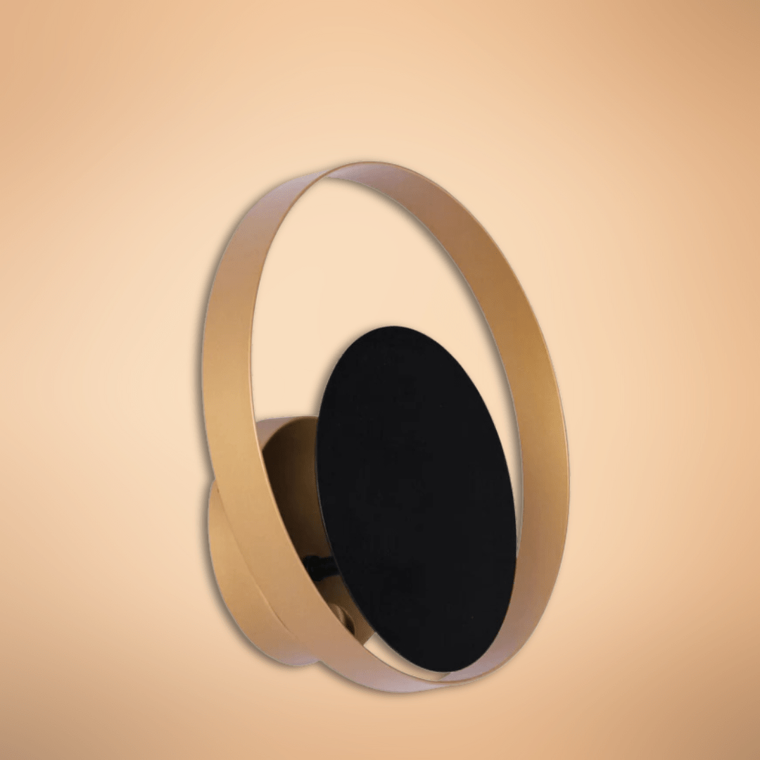 TKLD Pendant & Chandeliers Black And Gold Metal G9 Fitting Flat Wall Light