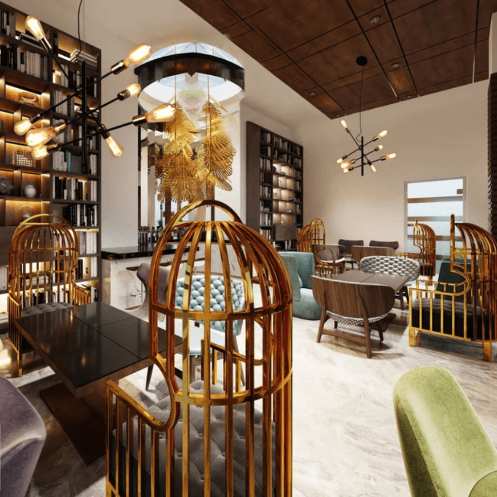 TKLD Pendant & Chandeliers Black and Gold Sputnik Rod Modern E27 Pendant Chandelier Ceiling Light - 8 Lamps