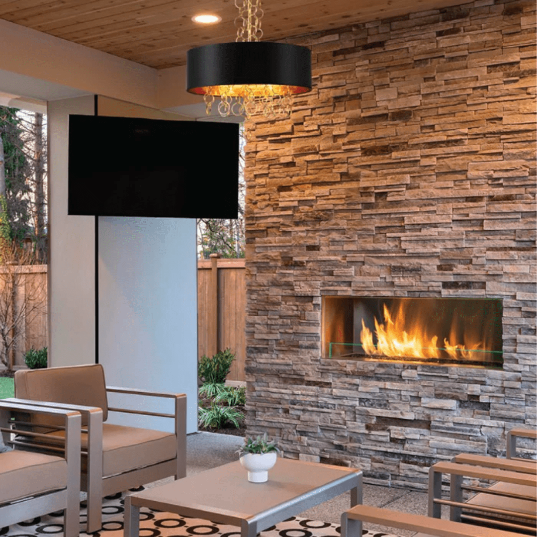 TKLD Pendant & Chandeliers Black Copper Fabric Drum Shade Gold Ring Chandelier Ceiling Light - 40W