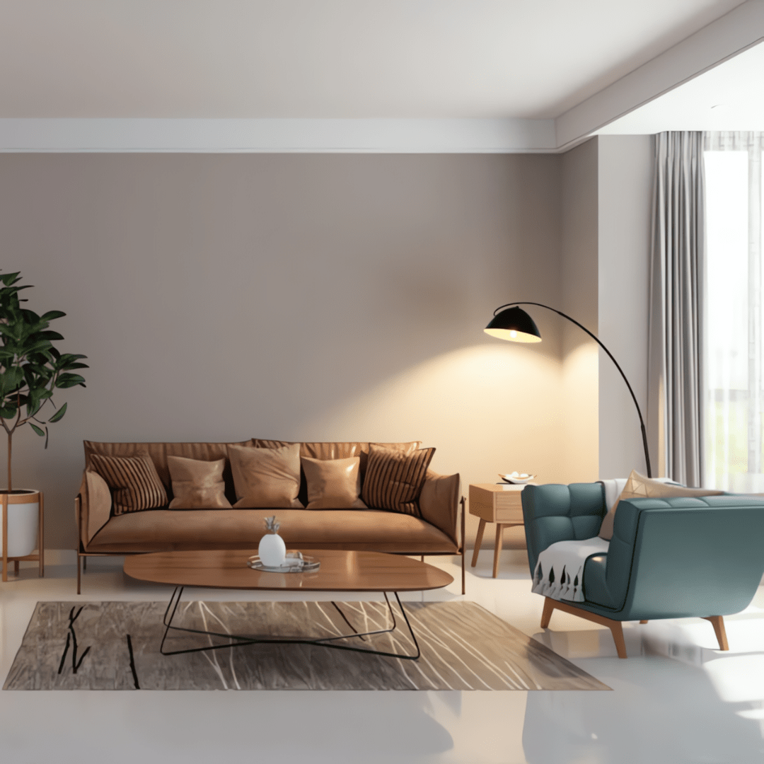 TKLD Table & Floor Lamps Black Elegance Curved Floor Lamp with Dome Shade - 40W