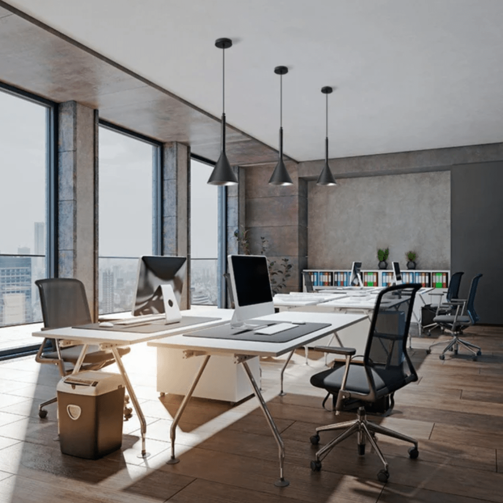 TKLD Pendant & Chandeliers Black Funnel Nordic Modern Metal E27 Ceiling Pendant Light