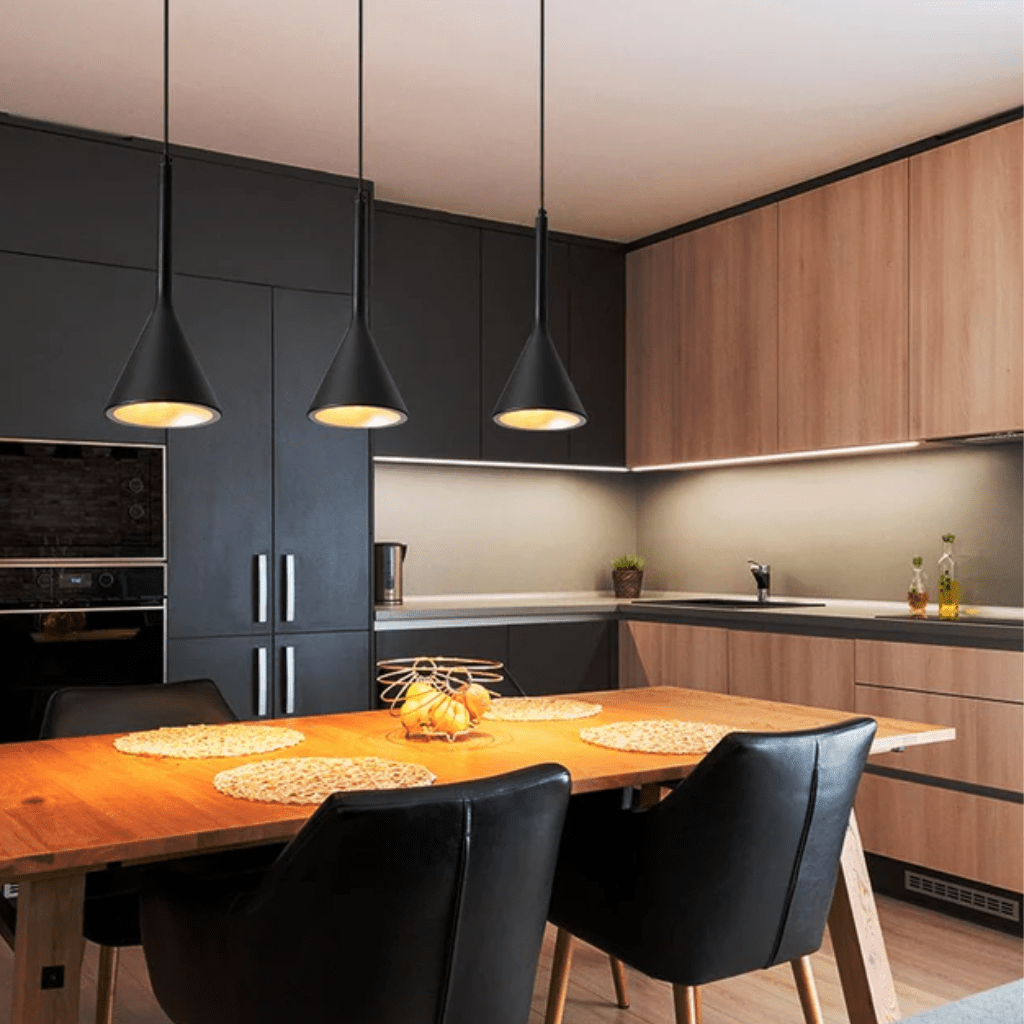 TKLD Pendant & Chandeliers Black Funnel Nordic Modern Metal E27 Ceiling Pendant Light