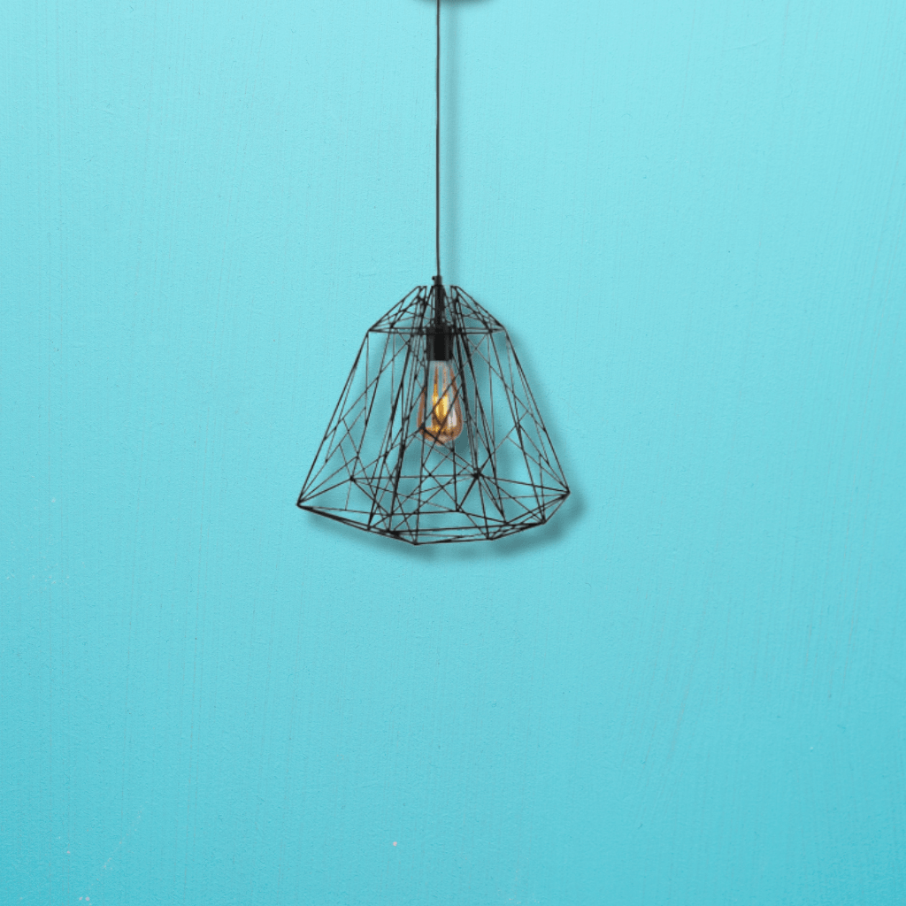 TKLD Pendant & Chandeliers Black Geometric Wireframe Pendant Ceiling Light