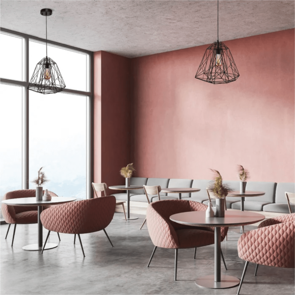 TKLD Pendant & Chandeliers Black Geometric Wireframe Pendant Ceiling Light