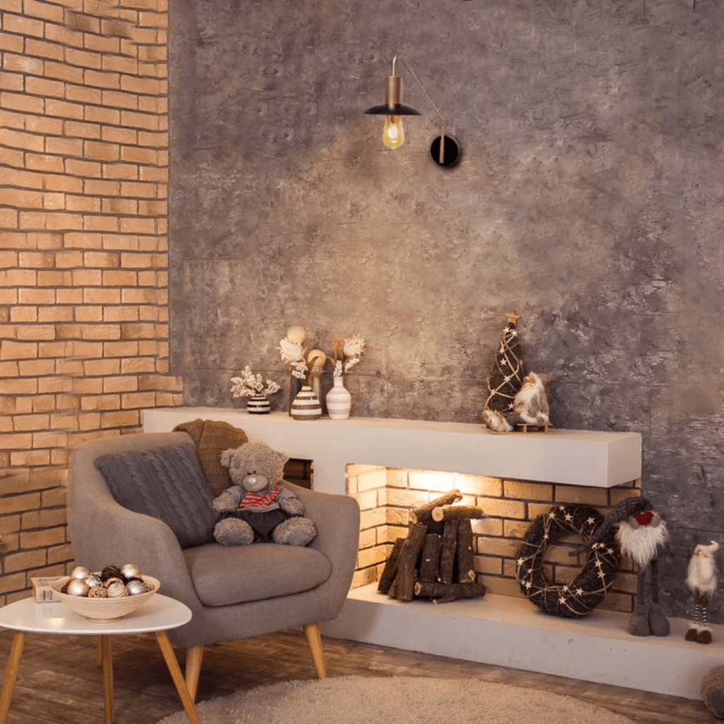 TKLD Wall & Sconce Lights Black Gold Metal Flat Wall Light E27 Fitting