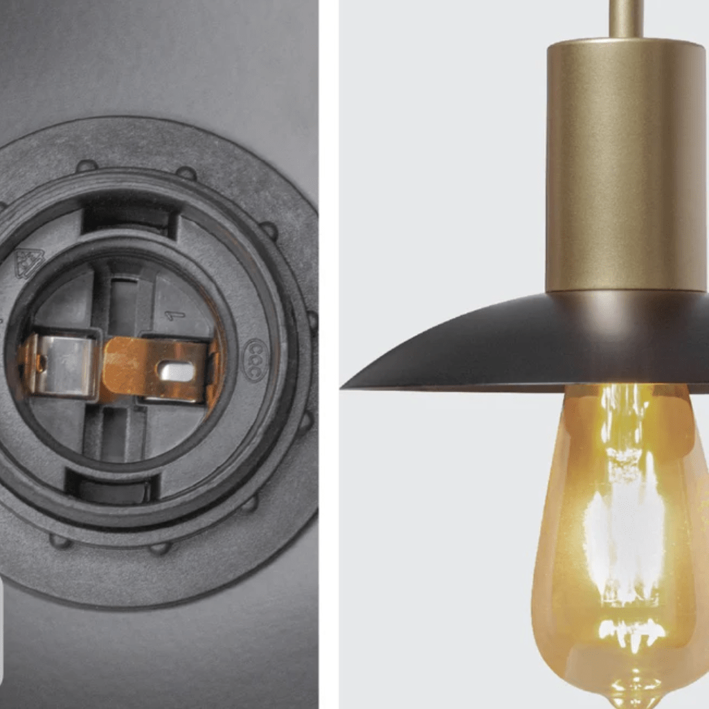 TKLD Wall & Sconce Lights Black Gold Metal Flat Wall Light E27 Fitting