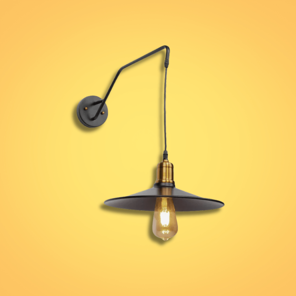 TKLD Wall & Sconce Lights Black Gold Metal Suspended Wall Light E27 Fitting