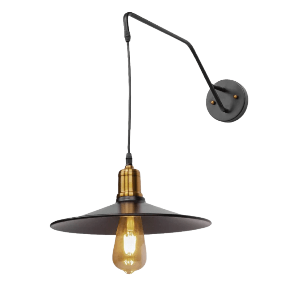 TKLD Wall & Sconce Lights Black Gold Metal Suspended Wall Light E27 Fitting