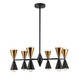 TKLD Pendant & Chandeliers Black Gold Up And Down Funnel Modern Chandelier Ceiling Light - 40W